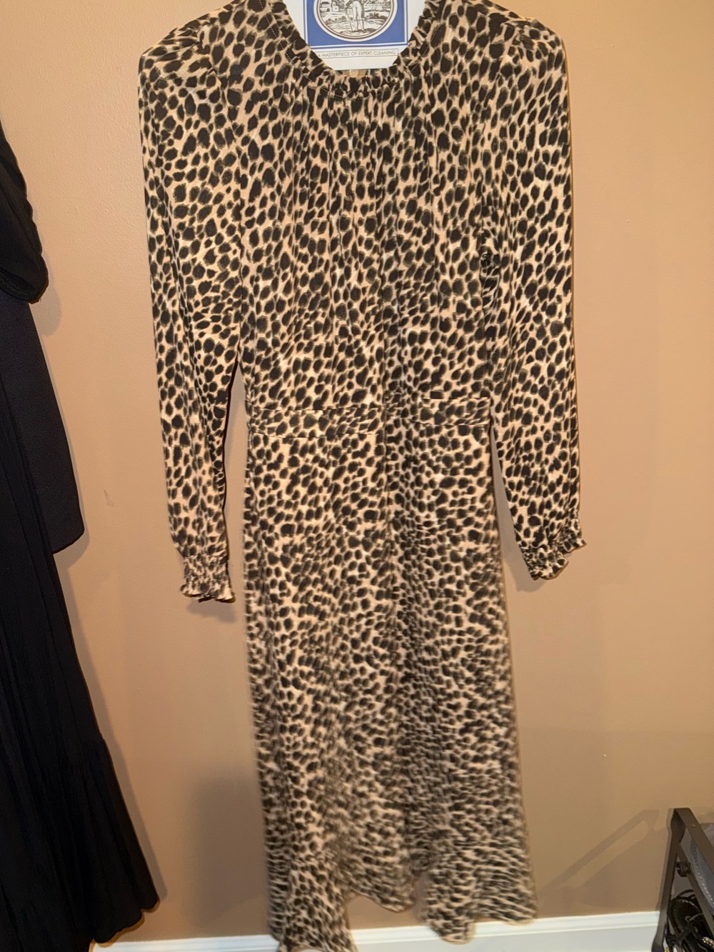 J. Crew Leopard-Print Long Sleeve Hourglass Frame Midi Dress